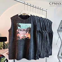 圓領慵懶背心男生 水洗做舊背心 內搭上衣男士【M-5XL】汗背心標準背心潮新款潮流百搭時尚印花青春流行男夏季@緣投哥服飾满599免運 歷史價格詳細信息