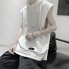 韓版無袖連帽T恤 短袖上衣 無袖t恤 男裝 顯瘦 寬鬆 素T 運動背心【V269】-MINTS名仕男裝 歷史價格詳細信息