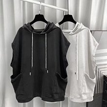 韓版潮流連帽寬鬆背心 無袖帽T 休閒百搭背心 無袖T恤 連帽背心 男女上衣 情侶運動坎肩背心 男女衣著A86-MINTS名仕男裝 歷史價格詳細信息
