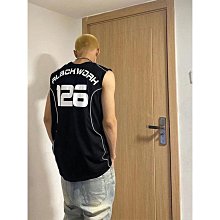 【美式街頭背心T】 破洞背心男夏季新款暗黑系ins高街嘻哈撕裂破洞寬松無袖T恤男女款 歷史價格詳細信息