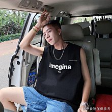 背心男 夏夏季印花背心 無袖背心 寬鬆大尺碼運動體恤潮 歐美潮流上衣t恤 無袖ins潮牌  滿599免運 歷史價格詳細信息