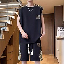 背心男籃球服運動套裝短褲休閒套裝 夏季男裝全套套裝男短褲背心男夏季運動服男士夏季套裝運動套裝-毛毛男裝 歷史價格詳細信息