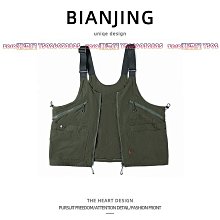 美式背心外套 多口袋馬甲 復古 帥氣 高級背心牛仔外套男 歷史價格詳細信息