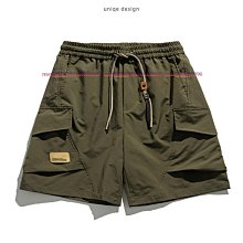 美式高街工裝褲子男夏季潮牌設計感多口袋拼接直筒褲寬松休閑長褲-心願便利店 歷史價格詳細信息