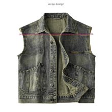 男士牛仔馬甲 休閑工裝馬甲 春夏季新款 連帽 寬松 無袖 坎肩 歷史價格詳細信息