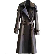 風衣大衣長款外套-撞色繫帶雙排扣高腰女外套2色73yt17【巴黎精品】 歷史價格詳細信息