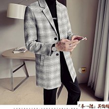 『麥→酷』秋冬裝 潮流 韓版 秋中長款男風衣經典格子休閒毛呢料外套呢大衣    SY038 價格比較,價格查詢,歷史價格詳細信息