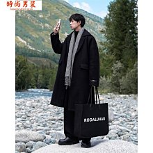 男士冬季加厚毛呢大衣長款過膝風衣老年人冬裝鋪棉外套大尺碼衣服男 OHZ2-时尚男装 歷史價格詳細信息