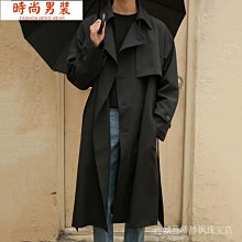 中長款風衣男高檔薄款大衣青年時尚帥氣外套顯瘦披風拼接派克服潮-时尚男装 歷史價格詳細信息