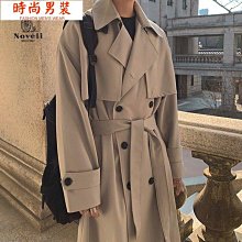 秋季寬鬆風衣男中長款大衣外套潮流潮牌休閒個性日系痞帥寬鬆上衣-时尚男装 歷史價格詳細信息