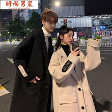 大衣外套 情侶外套 大衣外套女 厚外套 秋冬季情侶毛呢大衣2022新款加厚中長款外ins熱門潮流男風衣韓版-时尚男装 價格比較,價格查詢,歷史價格詳細信息