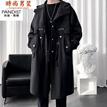 風衣男中長款風衣夾克加大尺碼風衣男韓版潮流帥氣過膝大衣外套休閒寬鬆外套A0929 高檔過膝中長款風衣男士薄款-时尚男装 歷史價格詳細信息
