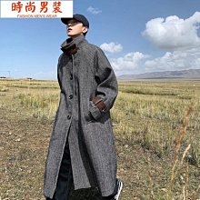 春秋季韓版新款毛呢大衣男 潮流休閑毛呢外套 時尚修身雙排扣中長款毛呢風衣外套 歷史價格詳細信息