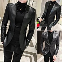 西裝男 髮型師漸變色西裝男春季23新款緊身潮流帥氣休閒夜場小西裝外套-毛毛男裝 歷史價格詳細信息