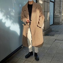 熱款 日系風衣男長款加厚毛呢大衣三件式潮牌寬鬆毛呢外套休閒搭配一套-时尚男装 歷史價格詳細信息