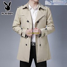 特賣-新款男士中長休閑夾克中青年韓版修身中長風衣連帽外套男 歷史價格詳細信息