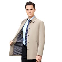 2023春秋季新款休閑中青年男士英倫風商務翻領薄風衣外套男士風衣 歷史價格詳細信息