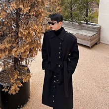 【】設計感風衣男中長款外套春秋季韓版潮流帥氣休閒百搭英倫 歷史價格詳細信息