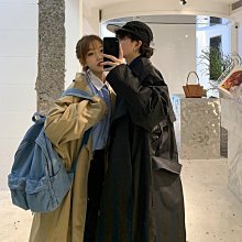 韓版雙排釦風衣外套暗黑設計感男裝2023年秋裝個性拼色單排扣夾克毛邊小眾外套寬松工裝外套 歷史價格詳細信息