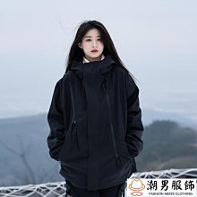 外套女國潮機能風巫師帽夾克男女厭世喪系高街情侶寬鬆拉鍊衝鋒衣-潮男服飾 歷史價格詳細信息