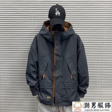 外套男春秋季韓版潮流百搭ins潮港風機能格子毛呢風衣夾克男JKT-時尚男裝 歷史價格詳細信息