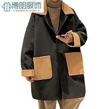 【熱賣精選】外套男潮牌秋冬季刷毛加厚新款深秋毛呢夾克青年衣服 歷史價格詳細信息