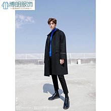 【熱賣精選】長版外套 厚外套 大衣 毛呢外套 2色毛呢大衣男韓版潮流過膝中長款風衣冬季加厚寬鬆雙排扣毛呢外套 歷史價格詳細信息
