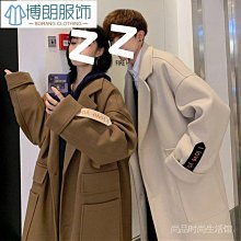 【熱賣精選】春季特惠中長款毛呢大衣男ins潮牌工裝毛呢外套韓版寬鬆情侶過膝風衣 價格比較,價格查詢,歷史價格詳細信息