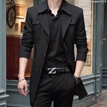 2023春秋季新款休閑中青年男士英倫風商務翻領薄風衣外套男士風衣 價格比較,價格查詢,歷史價格詳細信息