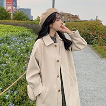 小個子大衣 中長款大衣 慵懶風大衣 工裝風衣外套 燈籠袖風衣 秋冬新款 休閑百搭上衣 歷史價格詳細信息
