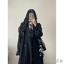 風衣大衣長款外套-雙排扣繫帶翻領修身女外套2色73yt3【巴黎精品】 歷史價格詳細信息