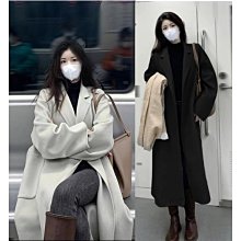 羊毛呢外套女衣服毛呢外套2023韓版女ins秋冬雙面呢大衣中長款高端新顯瘦手工羊毛大衣風衣 歷史價格詳細信息