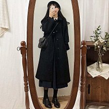 風衣大衣長版外套-寬鬆經典雙排扣繫帶女外套2色73yt23【巴黎精品】 歷史價格詳細信息