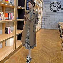 高級感中長款風衣外套女春秋韓版寬鬆休閒慵懶風外穿連帽長袖港味 歷史價格詳細信息