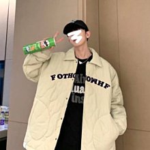 『浪子的衣廚』冬季新品 韓版潮流 寬鬆百搭 情侶翻領菱格棉衣 加厚工裝上衣 防寒外套 風衣 夾克MY405 價格比較,價格查詢,歷史價格詳細信息