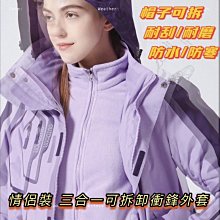 女登山服 防風保暖外套 冬新款戶外刷毛軟殼外套 刷毛衝鋒衣 風衣 紫色可拆卸帽 夾克 歷史價格詳細信息