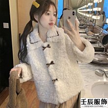毛料毛呢外套水貂絨外套女短款秋冬新款女裝韓版加厚黃金貂絨時尚流行毛呢大衣~梅梅服飾 歷史價格詳細信息