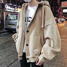 潮牌刷毛外套男  帽衫外套男 韓版寬鬆上衣服 休閒百搭開衫外套 原宿風潮流情侶外套 加絨連帽外套（LR822）【壹號站】 歷史價格詳細信息