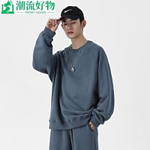 春季新款男士衛衣純色套頭圓領衛衣時尚學生上衣男-潮流好物 歷史價格詳細信息