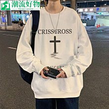 薄款/加絨 無帽衛衣女新款寬鬆學生潮牌字母圓領上衣-餘登米女裝 歷史價格詳細信息
