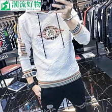 男士衛衣男連帽潮ins春秋季新款純白韓版潮流外套情侶裝港風帽衫-潮流好物 歷史價格詳細信息