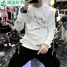 韓版男裝 秋季新款男式長袖T恤 潮流休閒字母印花男士體恤打底衫男衣服上衣T恤男裝休閒服裝-正正男裝 歷史價格詳細信息