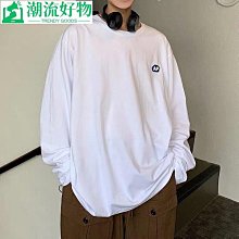男士長袖圓領衛衣 M-2XL 加絨加厚保暖長袖T恤 時尚潮流百搭大學T 韓版寬鬆上衣 打底衫 套頭衫  男生衣著-潮流好物 歷史價格詳細信息