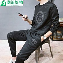 韓版 秋冬款 套裝男 休閑套裝 多件套裝 加絨加厚衛衣套裝男士秋冬季新款衫運動套裝男裝青年兩件套 歷史價格詳細信息