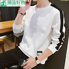 新款長袖t恤男士春秋季韓版圓領寬鬆打底小衫潮流ins衛衣男裝-正正男裝 歷史價格詳細信息