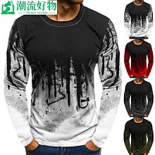 漸變色圓領針織衫男 2色M3XL 秋冬季寬鬆打底針織衫 套頭長保暖袖上衣 男女同款 歷史價格詳細信息