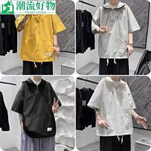 M-2XL夏季男士簡約polo衫短袖寬鬆翻領t恤潮流百搭休閒上衣-22號穿搭 歷史價格詳細信息