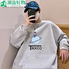 圓領長袖衛衣男士圓領ins潮牌港風寬松2021年秋季上衣服長袖春秋大碼-潮流好物 歷史價格詳細信息