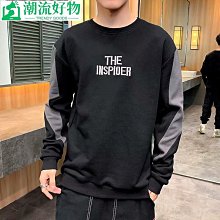 生活韓版新款男士薄款長袖t恤 拼接衛衣T恤潮牌刷毛潮流港風日系情侶裝上衣服 大學T T恤（IGQ15）壹號站-潮流好物 歷史價格詳細信息