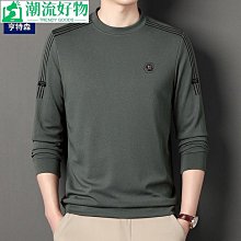 男士長袖上衣 男士打底衫20秋冬季衛衣新款男士長袖t恤加絨加厚秋衣中青年圓領上衣代發-潮流好物 歷史價格詳細信息